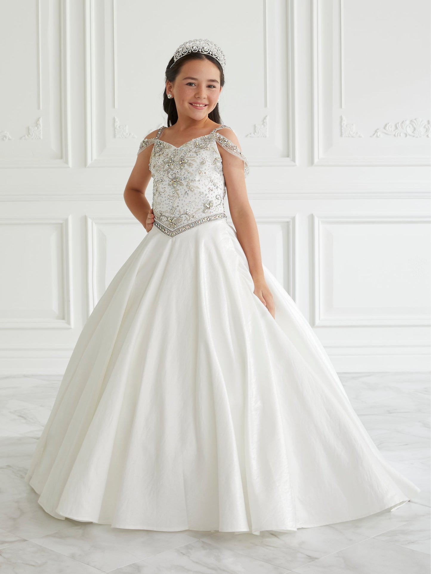 Shimmer Satin A-Line Gown