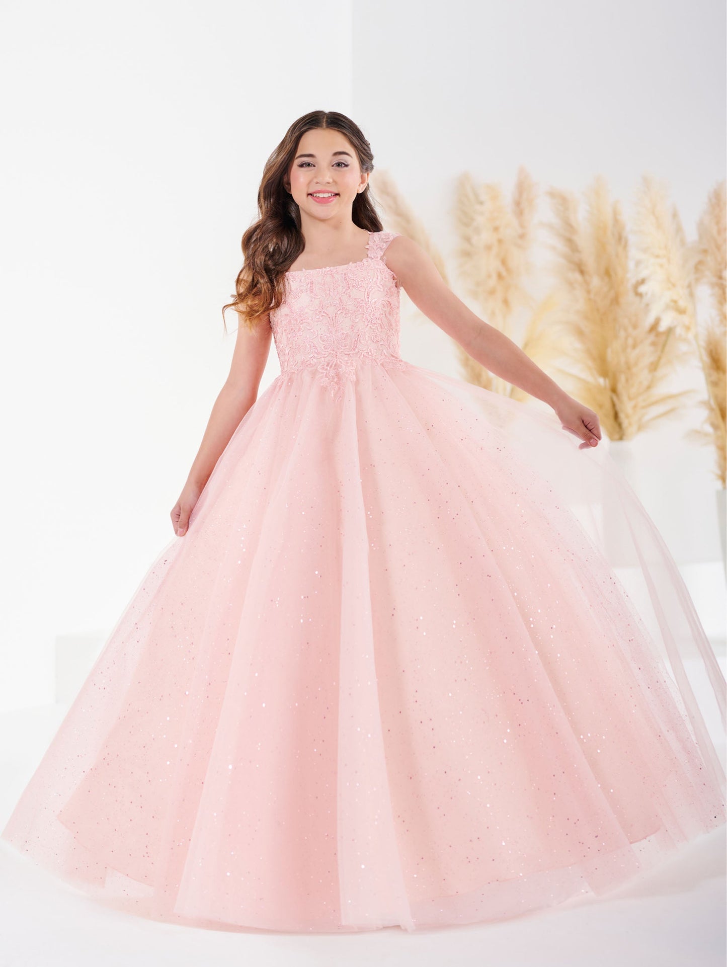 Lace and Sparkle Tulle Gown