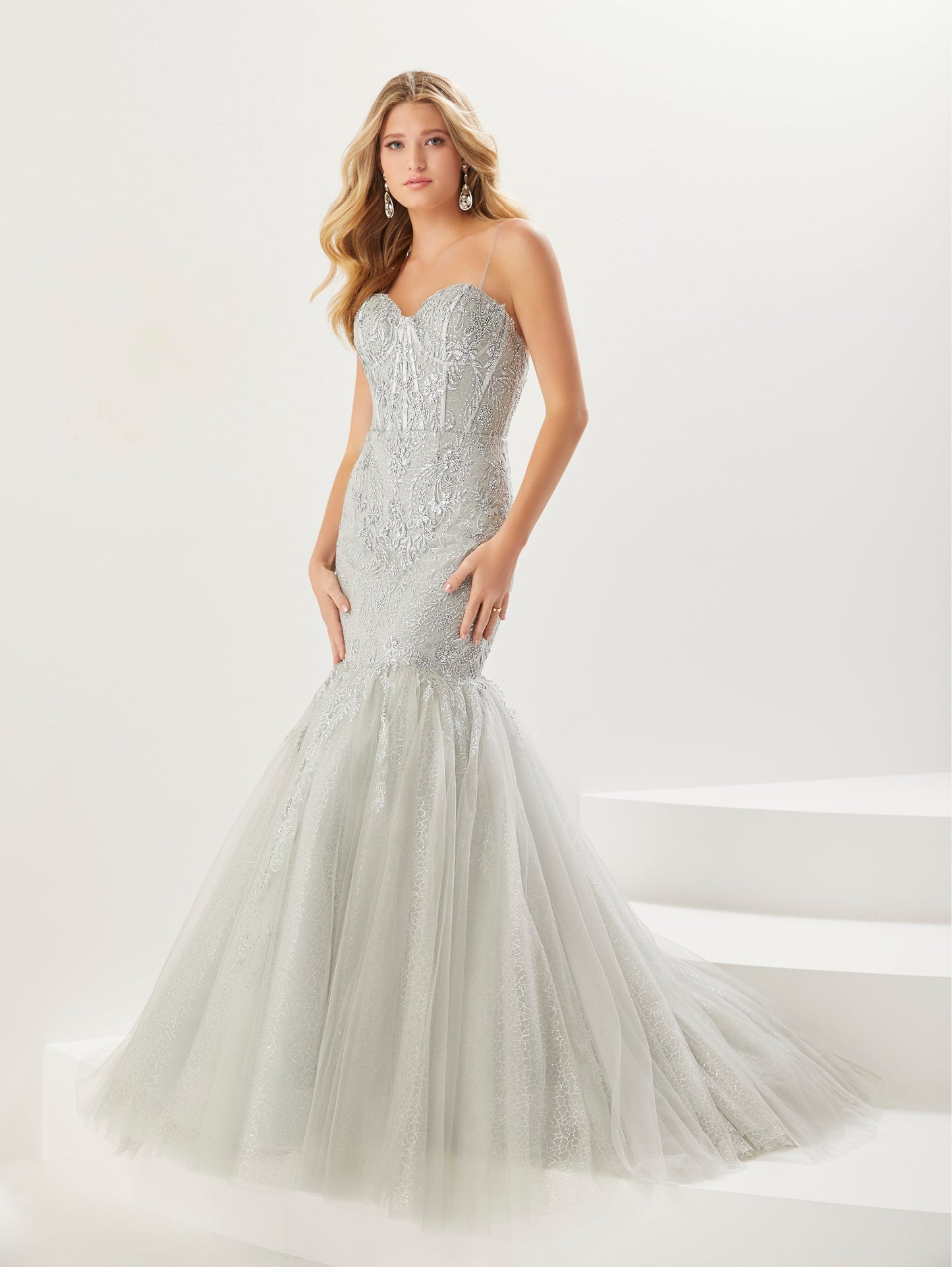 Glitter and Tulle Mermaid Gown