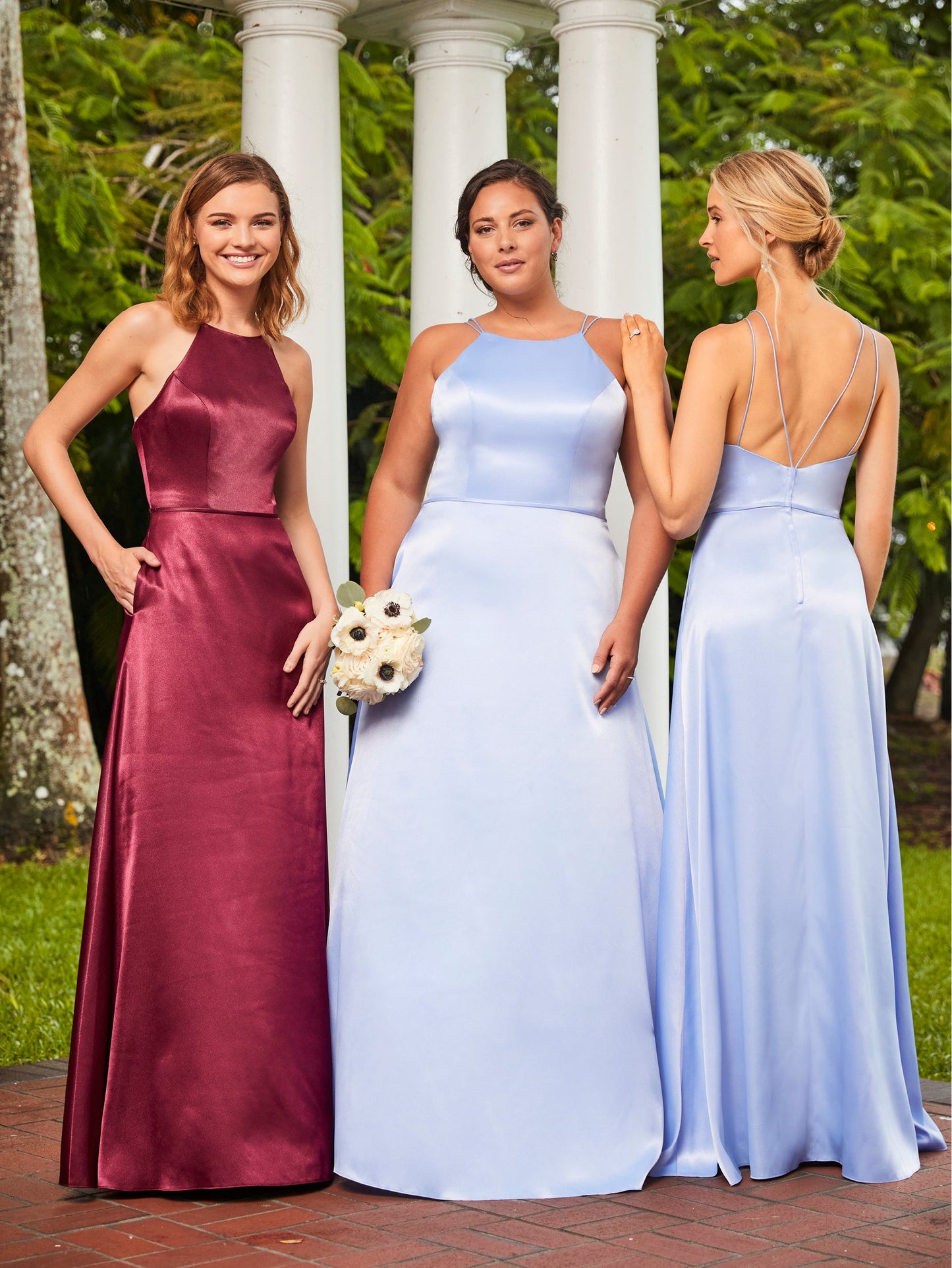 Racer Cut Satin Gown