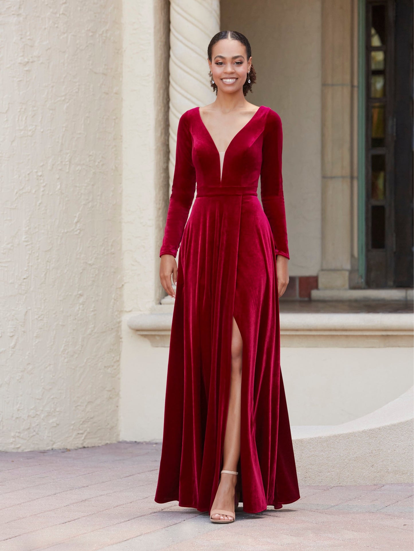 Velvet A-Line Gown