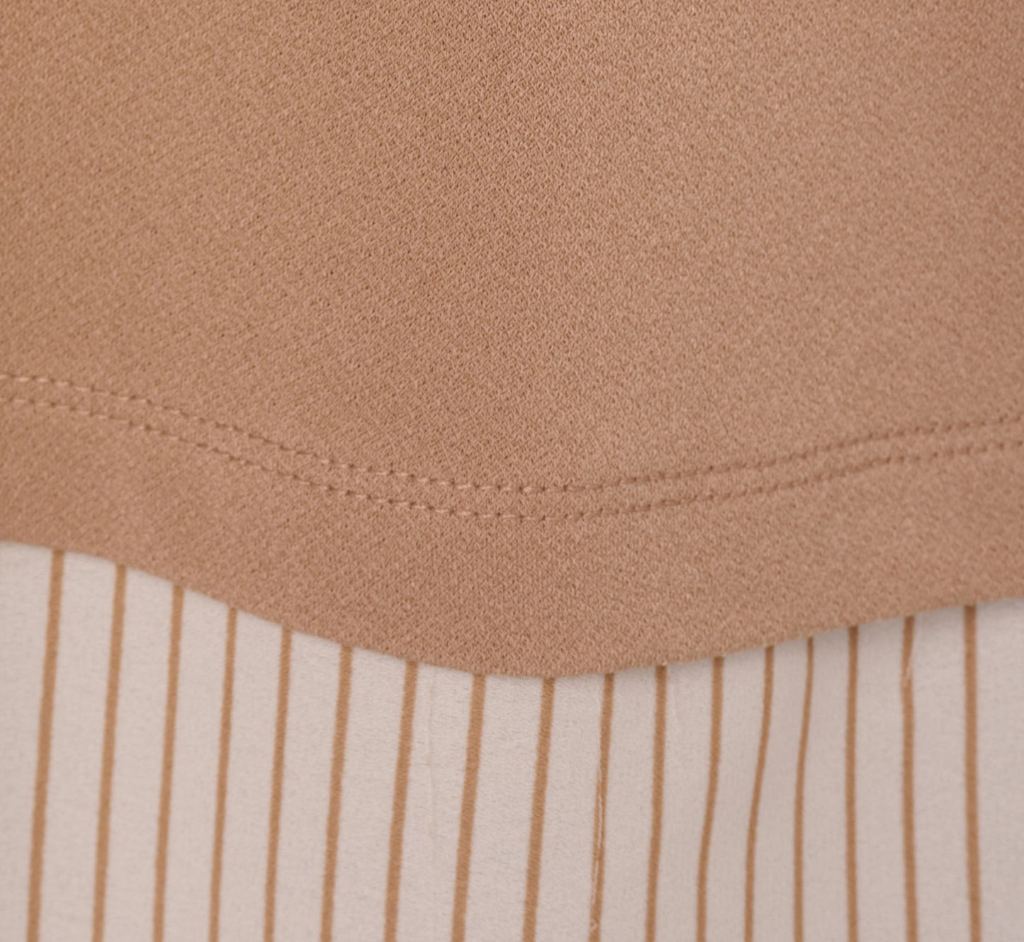 Three Quarter Sleeve Sweater With Button Down Accents In Cocoa W Cocoa Light Stripe