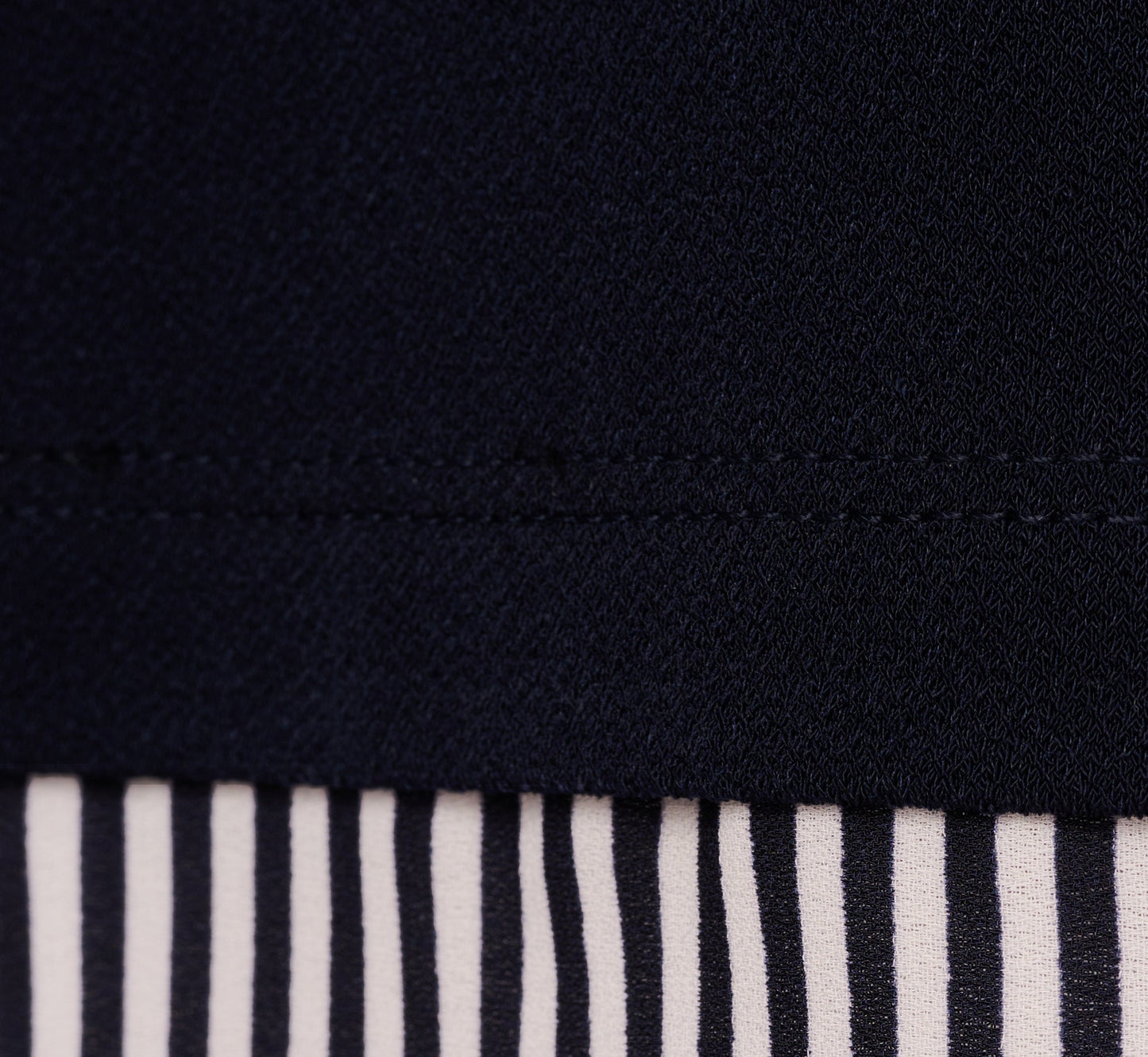 Three Quarter Sleeve Sweater With Button Down Accents In Navy W Navy Ivry Small Stripe