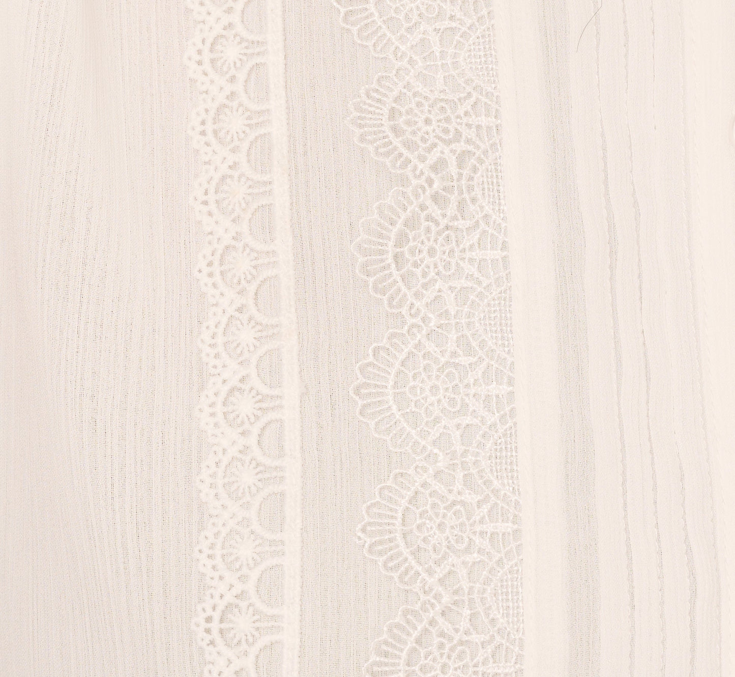 Cap Sleeve Lace Collared Blouse In Ivory