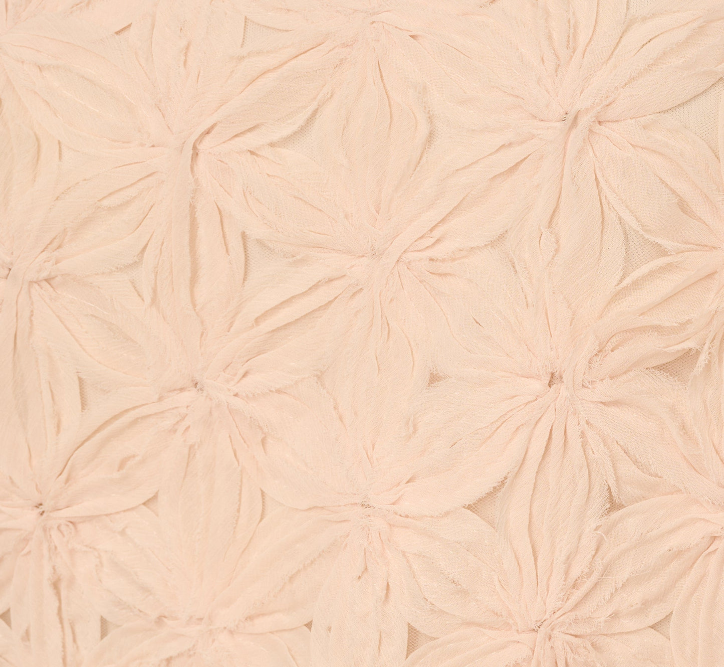 Short Sleeve Floral Crochet Texture Top In Sand Dollar