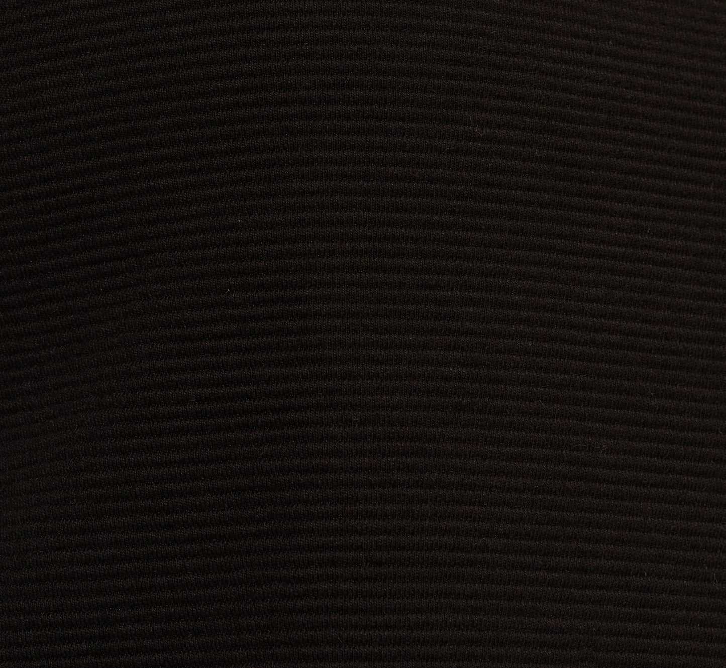 Three Quarter Sleeve Drop Shoulder Rib Knit Top In Black