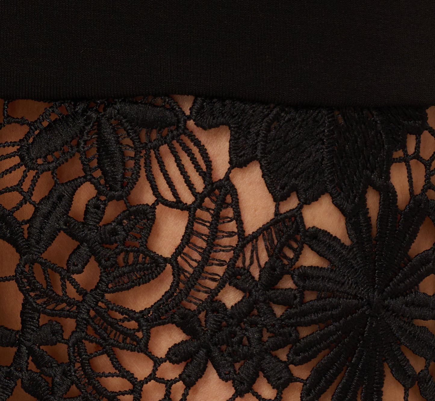 Sleeveless Lace Hem Midi Sheath Dress In Black