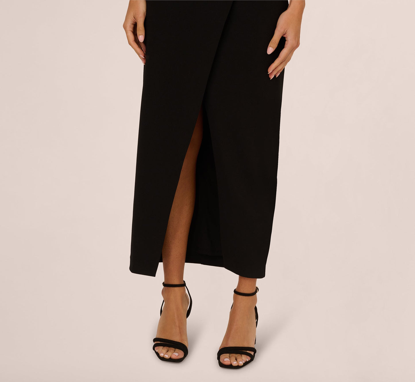 Strapless Knit Crepe Blazer Midi Dress In Black