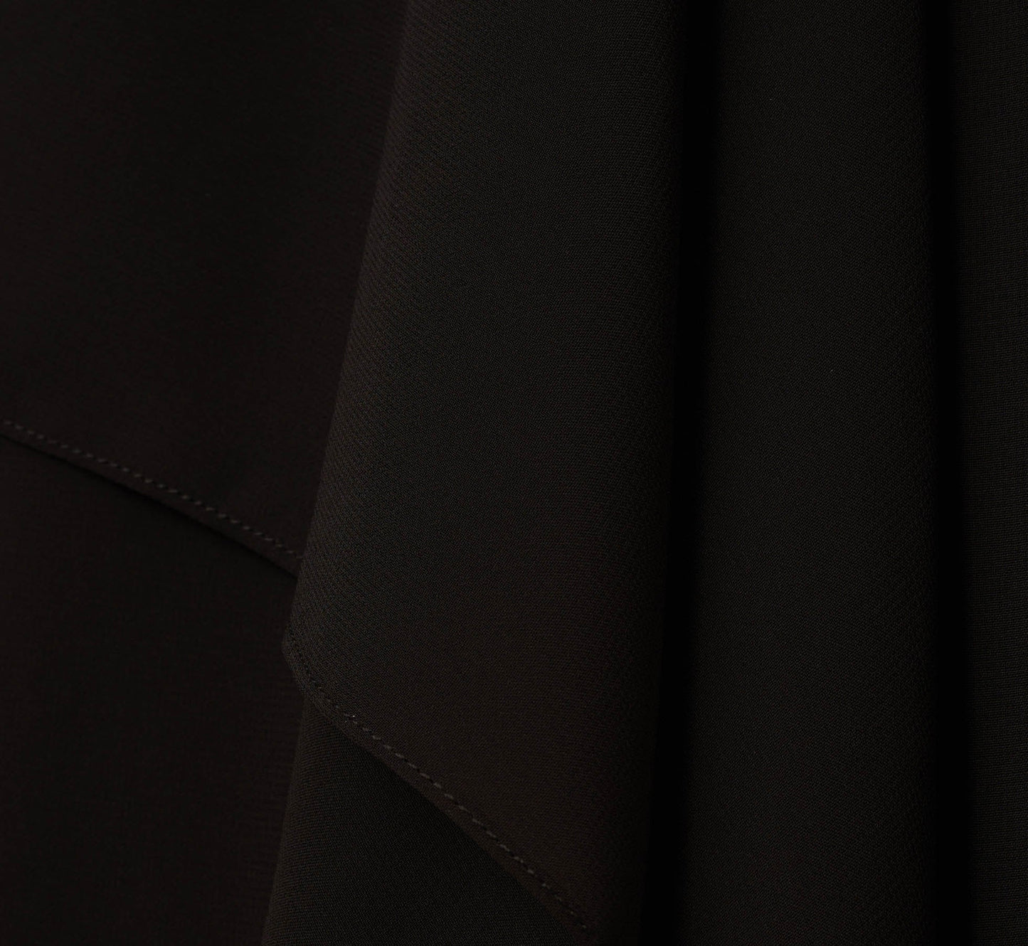 Plus Size Sleeveless Chiffon Dress With Cascading Details In Black