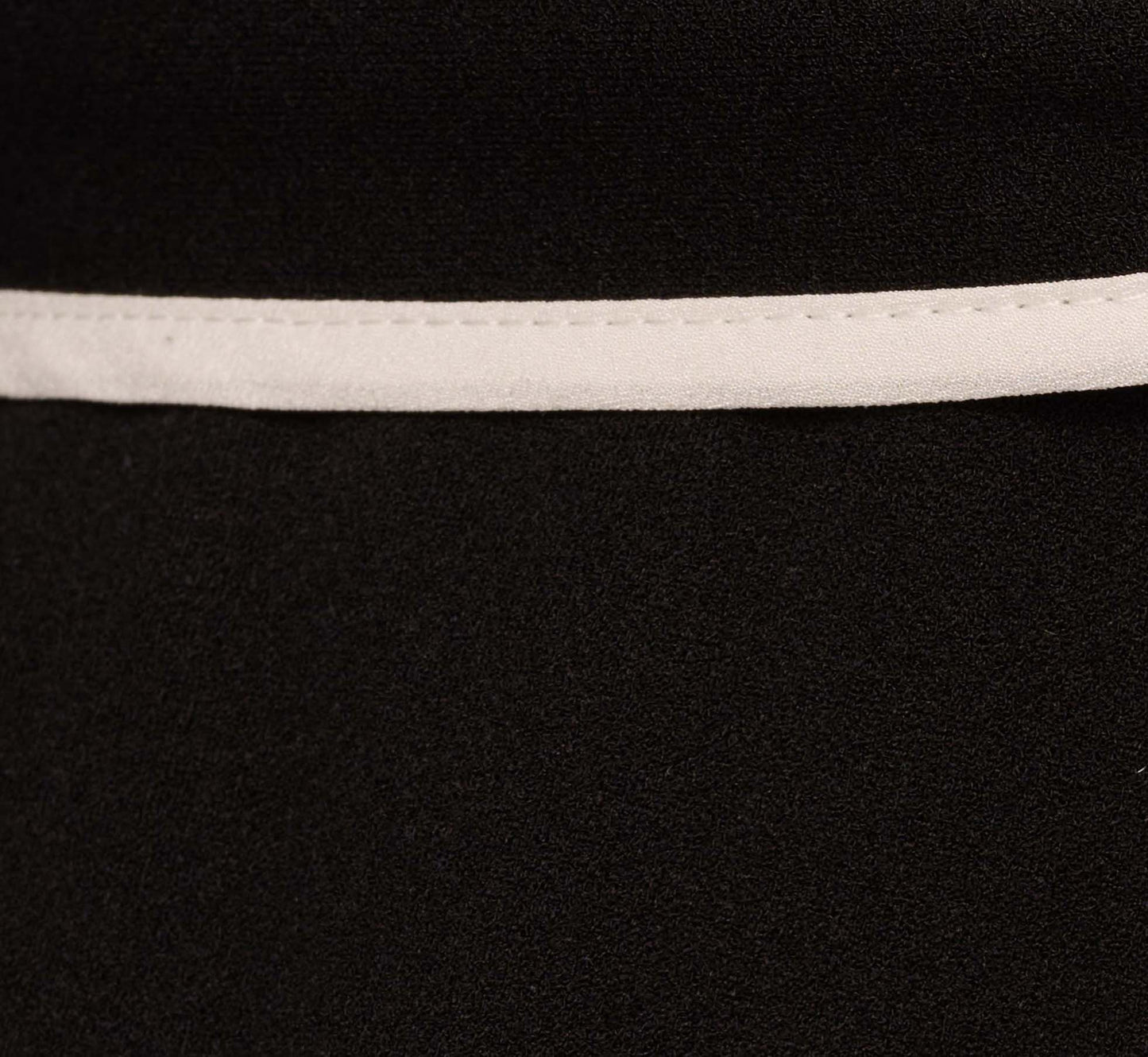 Bell Sleeve Tie Front Contrast Tipped Jumpsuit In Black Ivory