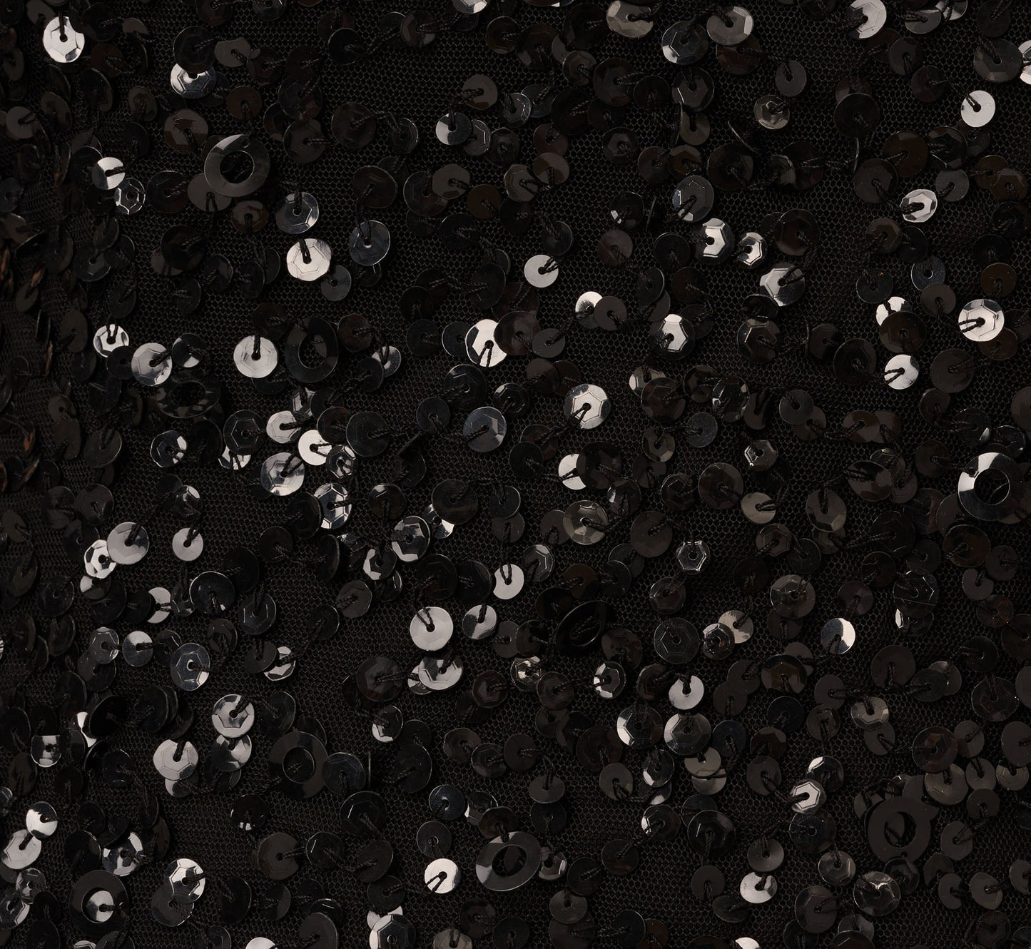 Off The Shoulder Sequin Beaded Gown In Black