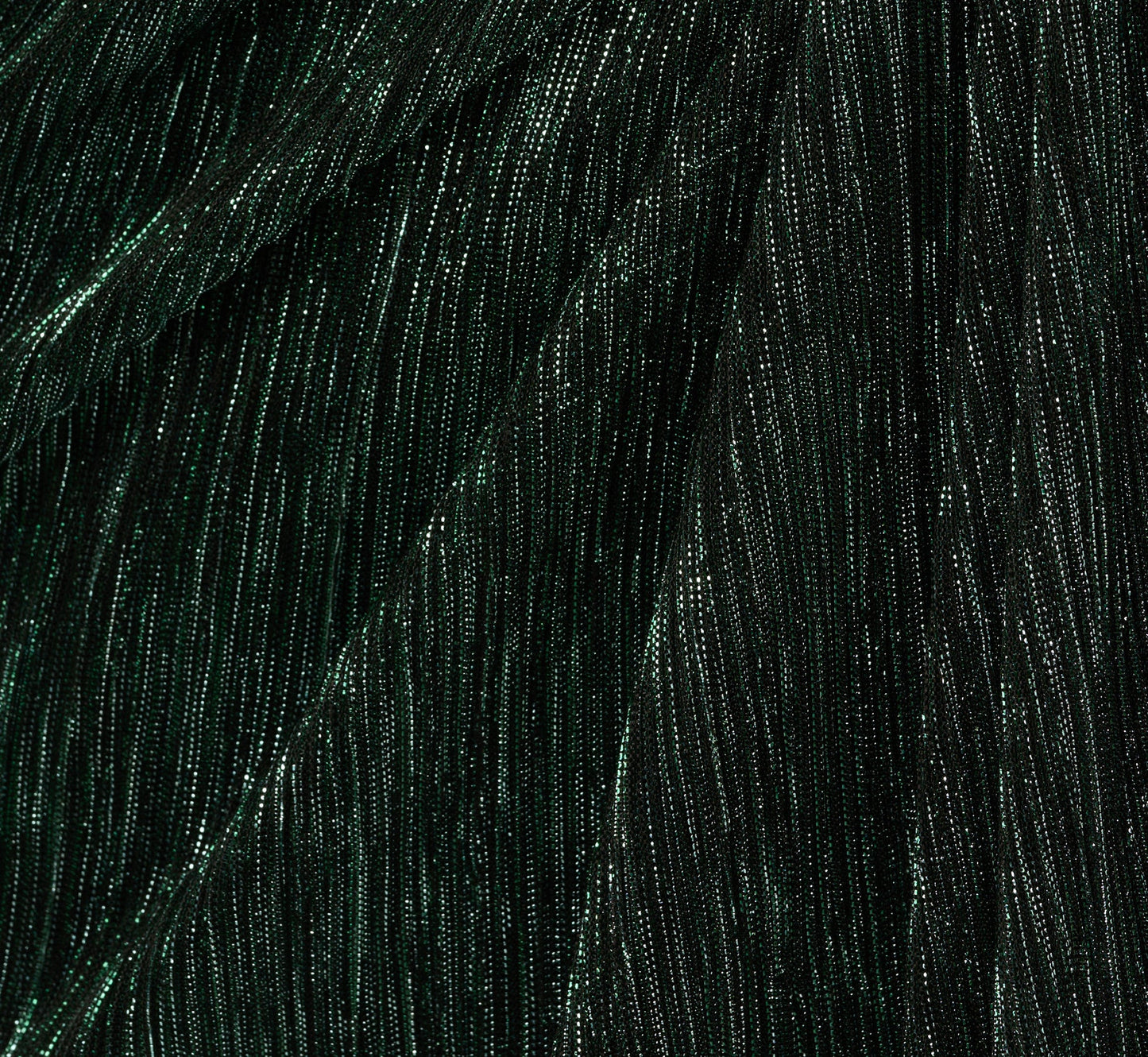 Stardust Pleated Draped One Shoulder Gown In Green Pine