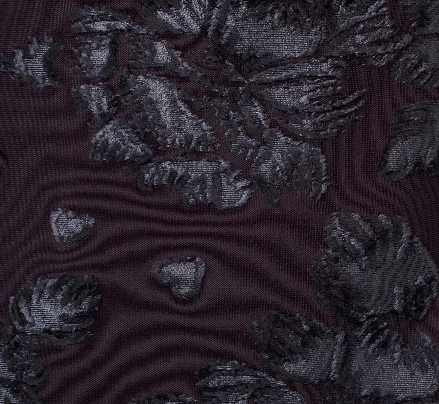 Floral Burnout Velvet Long Blouson Gown In Midnight