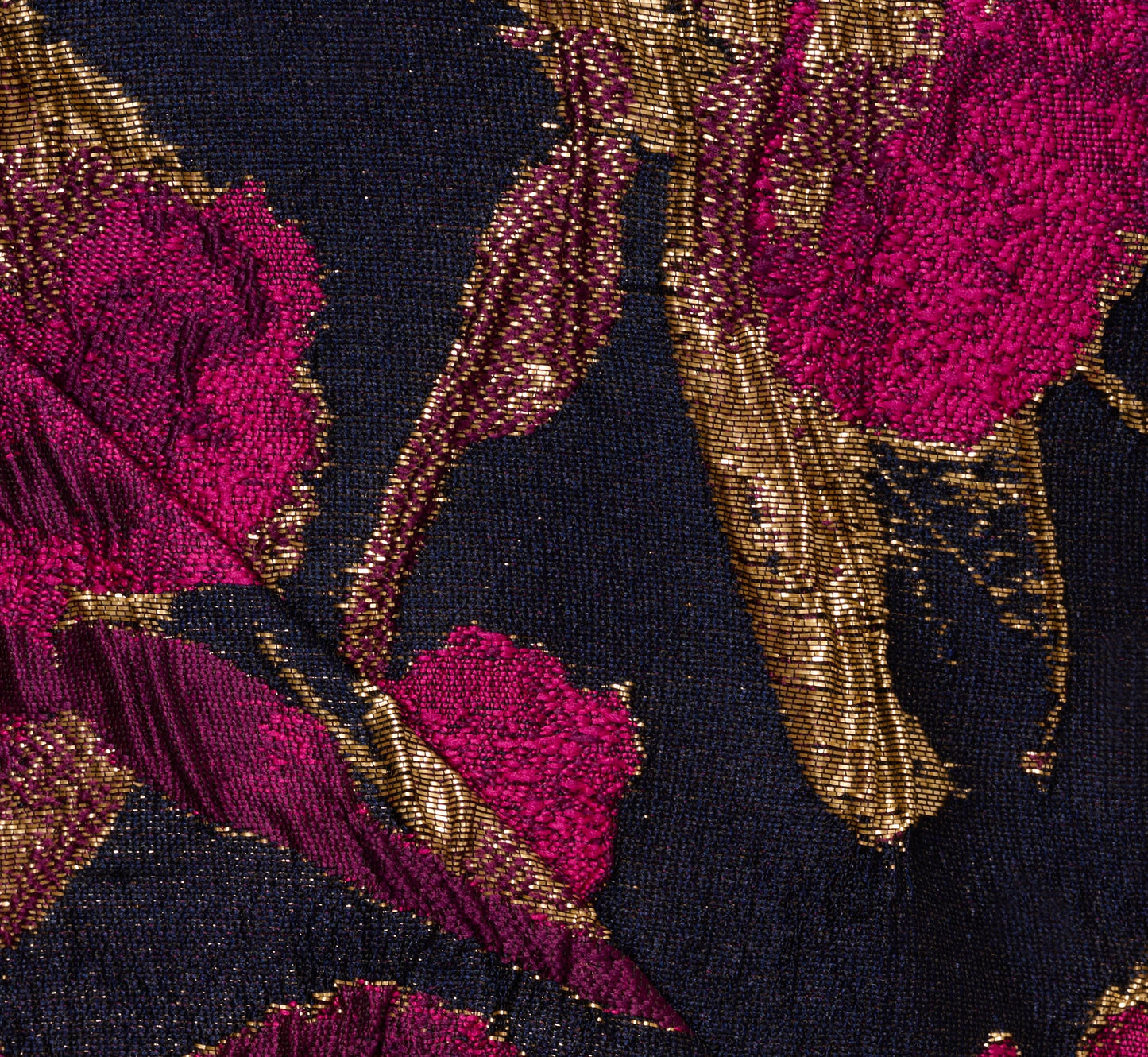 Plus Size One Shoulder Jacquard Dress In Navy Pink