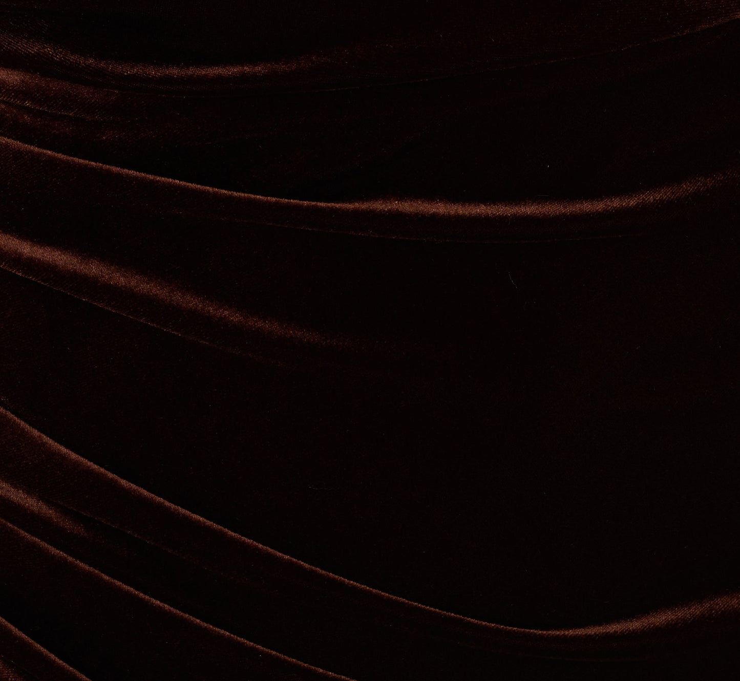 One Shoulder Draped Velvet Gown With Chain Accent In Dark Brown