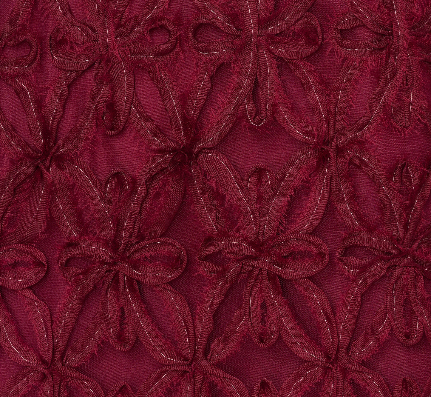 Sleeveless Soutache Embroidered Midi Dress In Light Wine