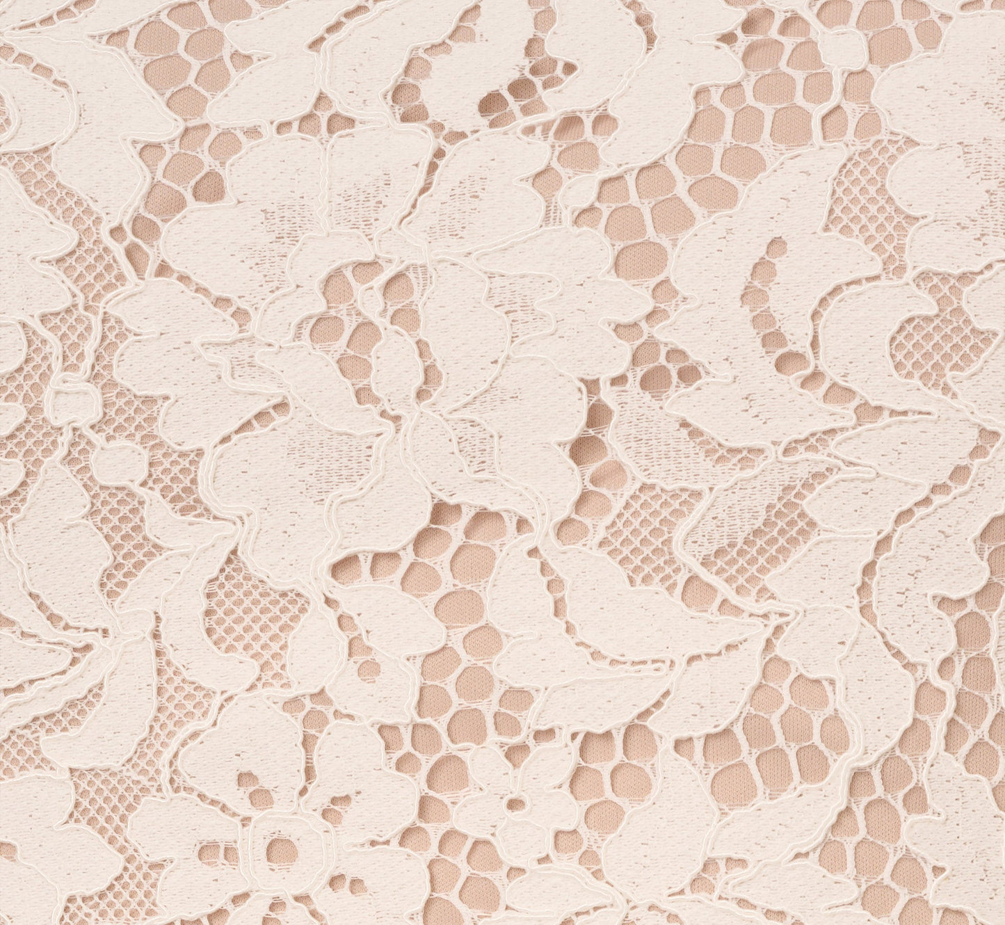 Cap Sleeve Lace Midi Dress In Ivory Nude