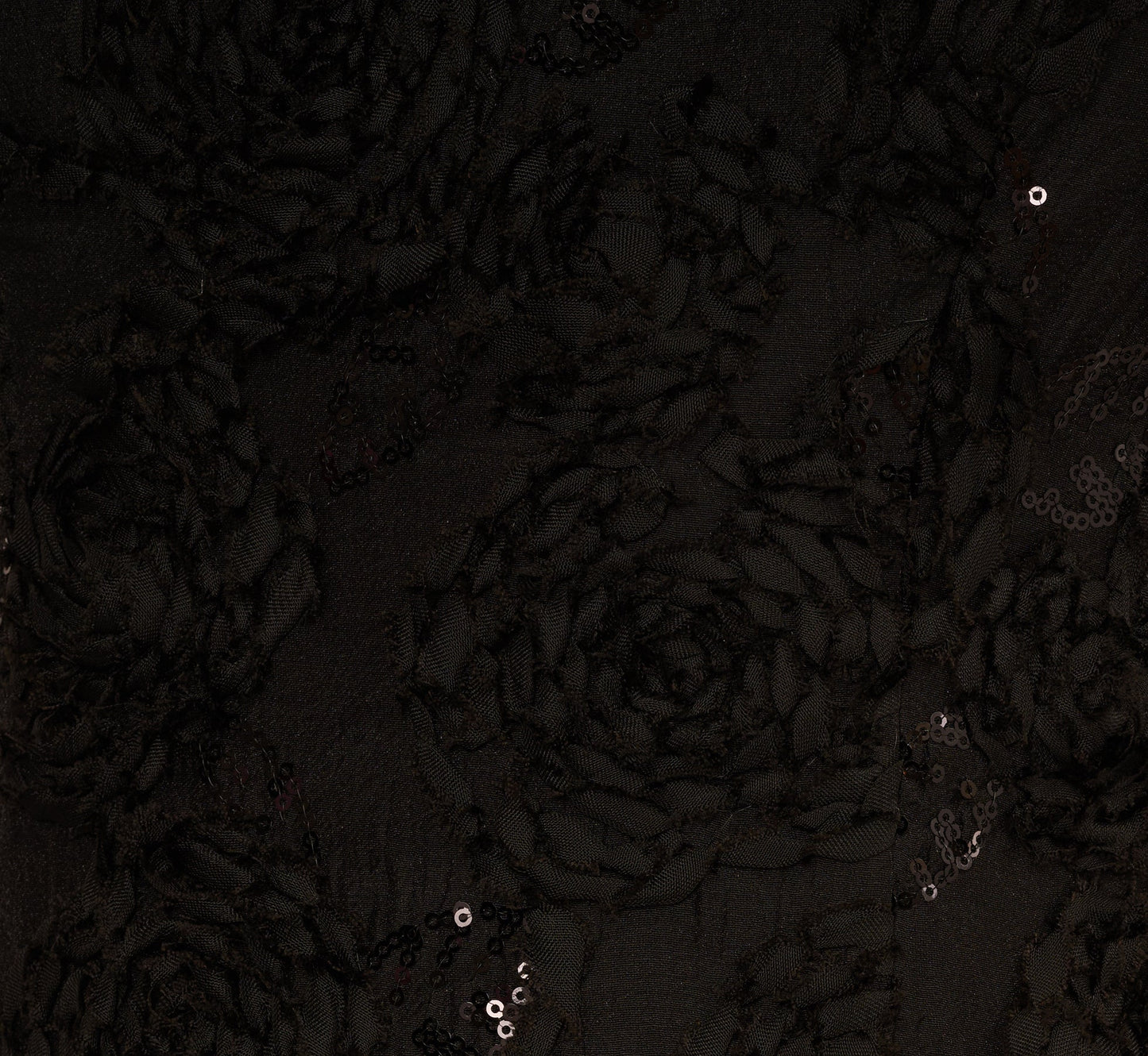 Sleeveless Sequin Soutache Bubble Cocktail Dress In Black