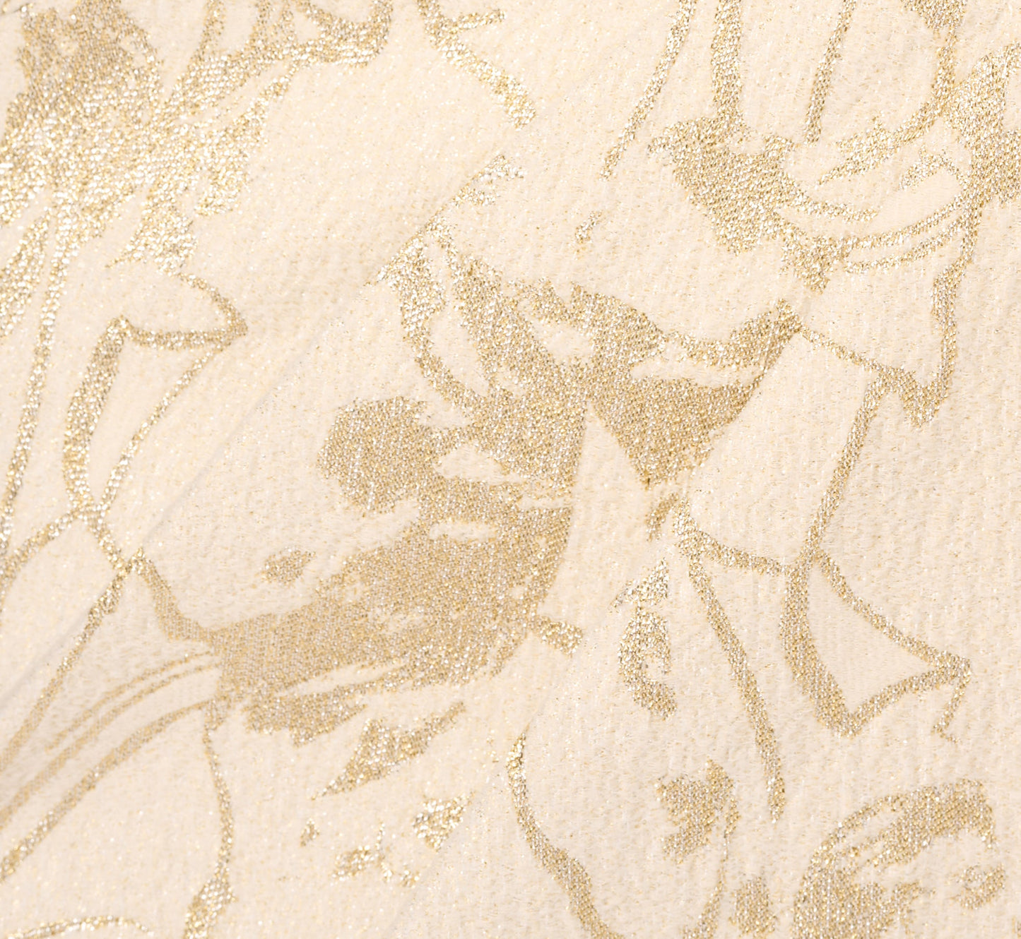 One Shoulder Metallic Stretch Jacquard Column Gown In Light Gold