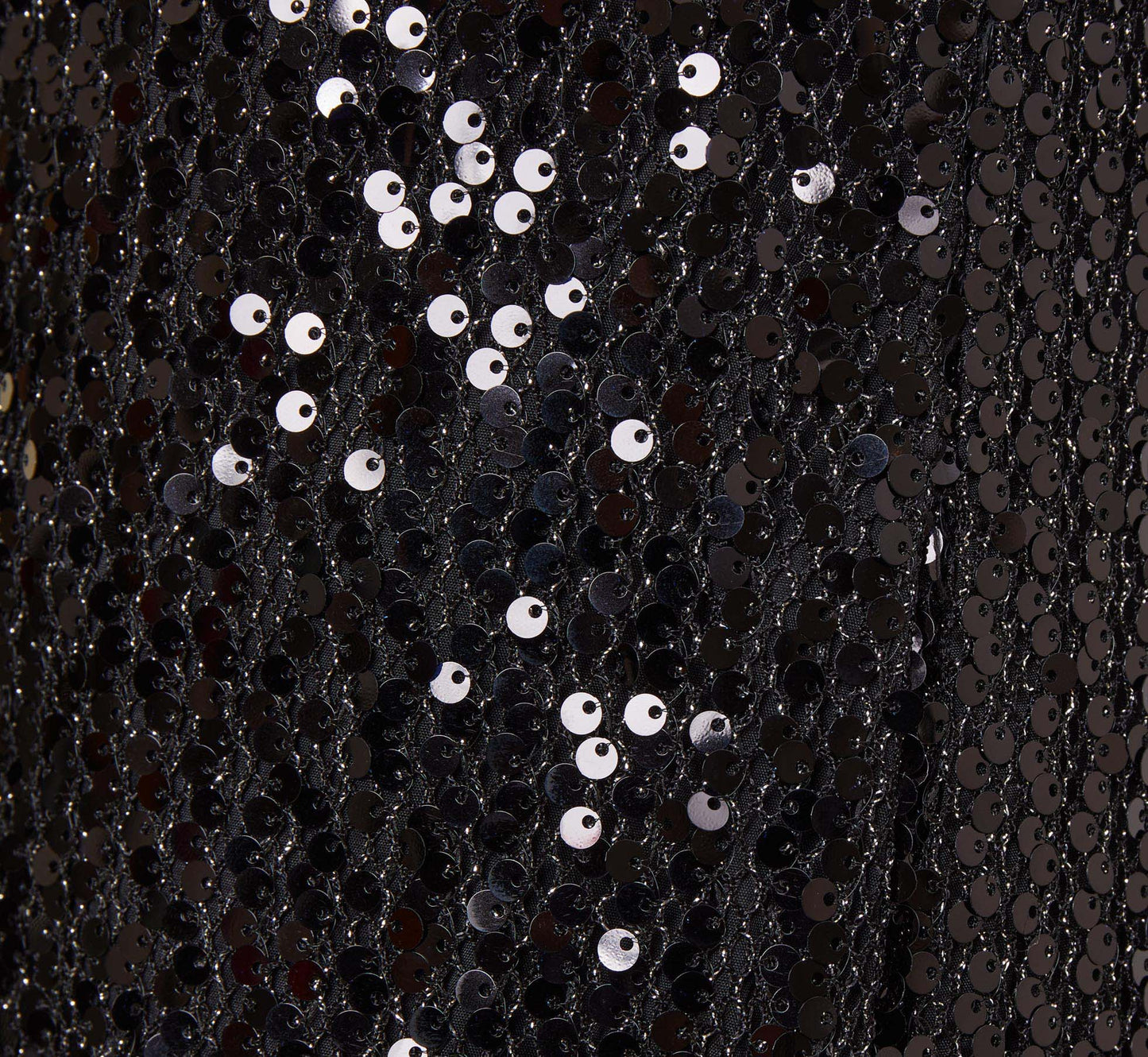 Sequined Trapeze Halter Dress With Feather Trim In Black