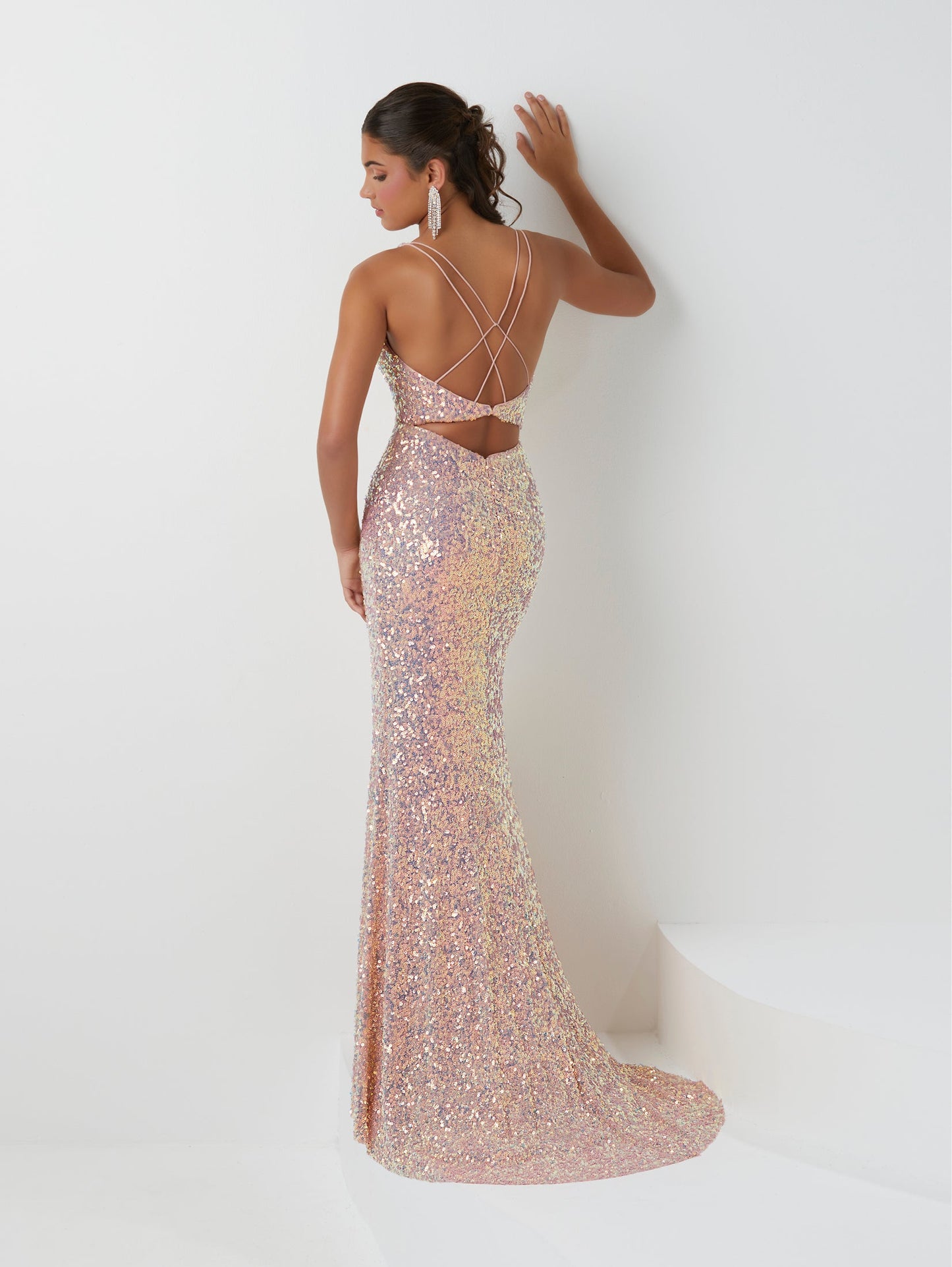 Liquid Sequin Slim Gown