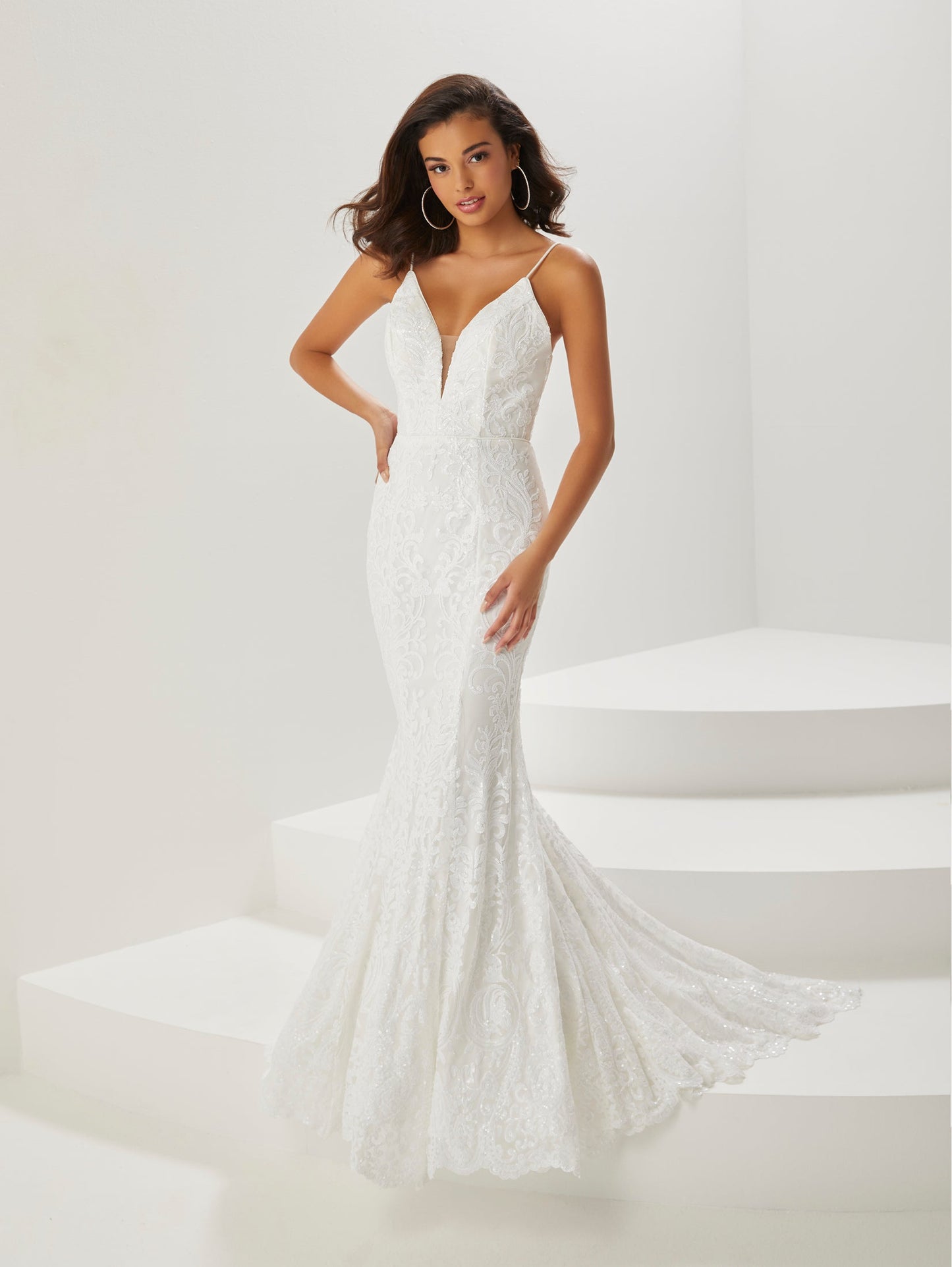 Floral Sequin Trumpet Gown