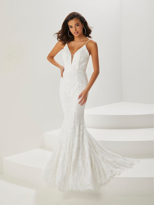 Floral Sequin Trumpet Gown