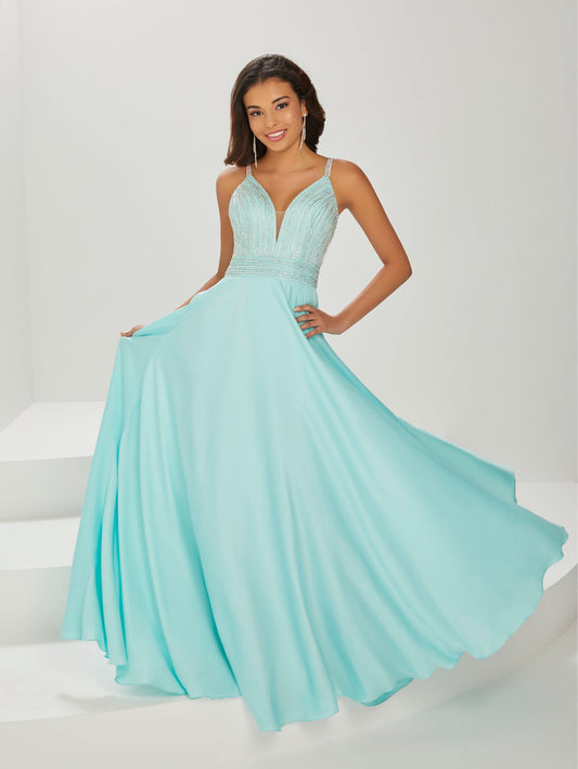 Crepe Chiffon A-Line Gown