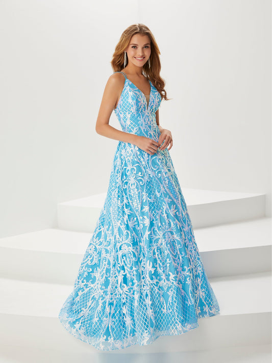 Liquid Sequin A-Line Gown