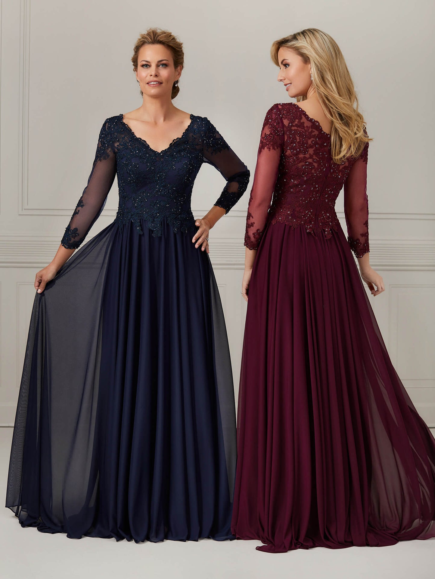 Lace and Tulle A-Line Gown with Sweeping Train