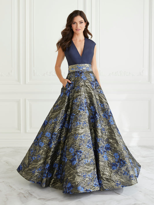 Taffeta Brocade Gown