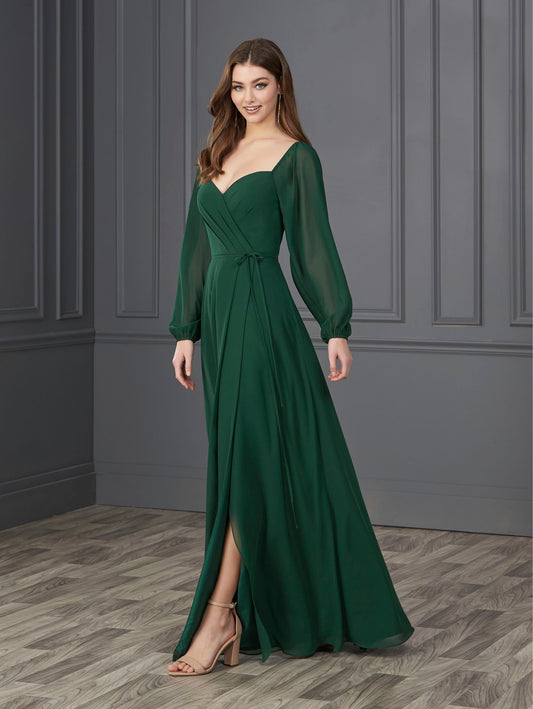 Chiffon Sweetheart Neckline A-Line Gown