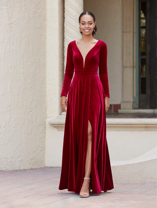 Velvet A-Line Gown