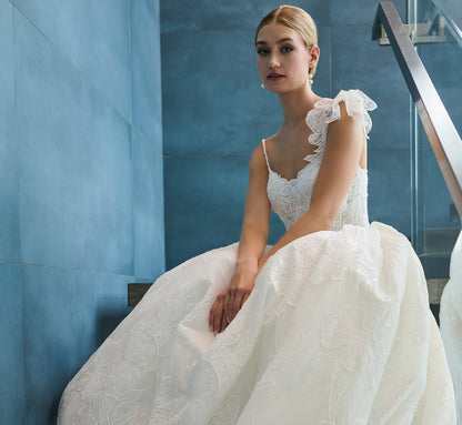 Overlace Ball Gown in Ivory