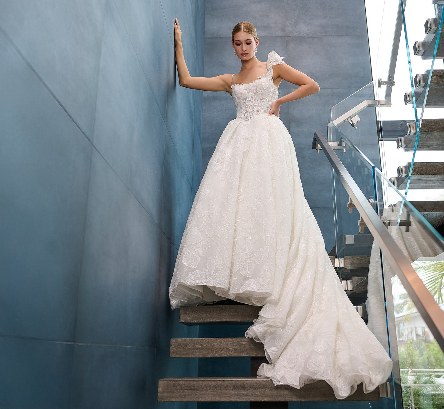Overlace Ball Gown in Ivory