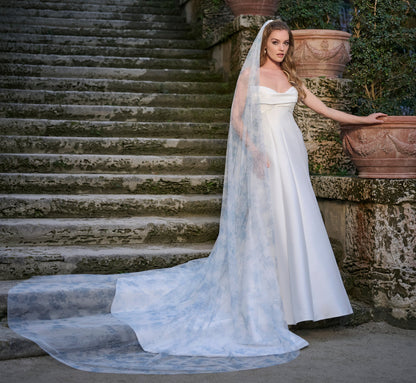 Mikado A-line gown in Ivory