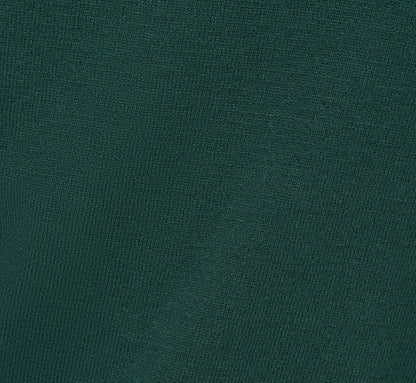 Ribbed Detail Embellished Pullover Sweater In Deep Forest