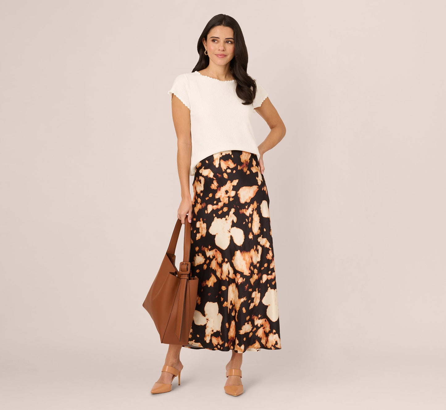 Cap Sleeve Crochet Scallop Sweater Top In Ivory