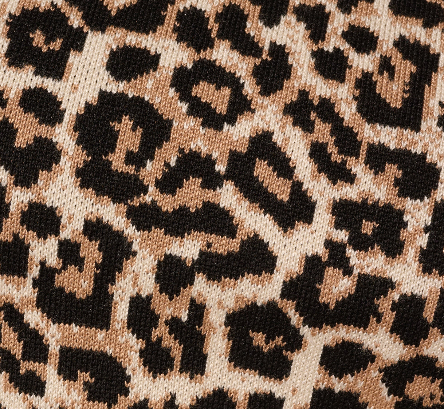 Short Sleeve Chain Patterned Knit Top In Bengal Cheetah