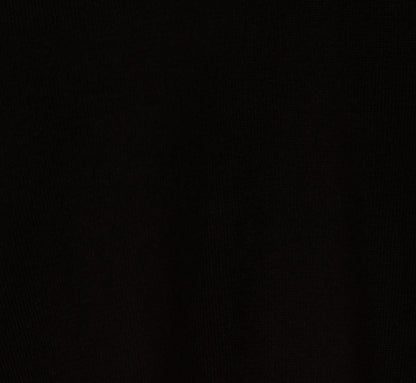 V Neck Lace Trim Twofer Sweater In Black