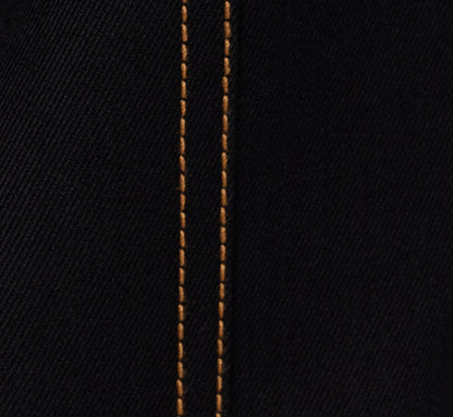 Contrast Stitched Wide Leg Drawstring Pant In Navy Khaki