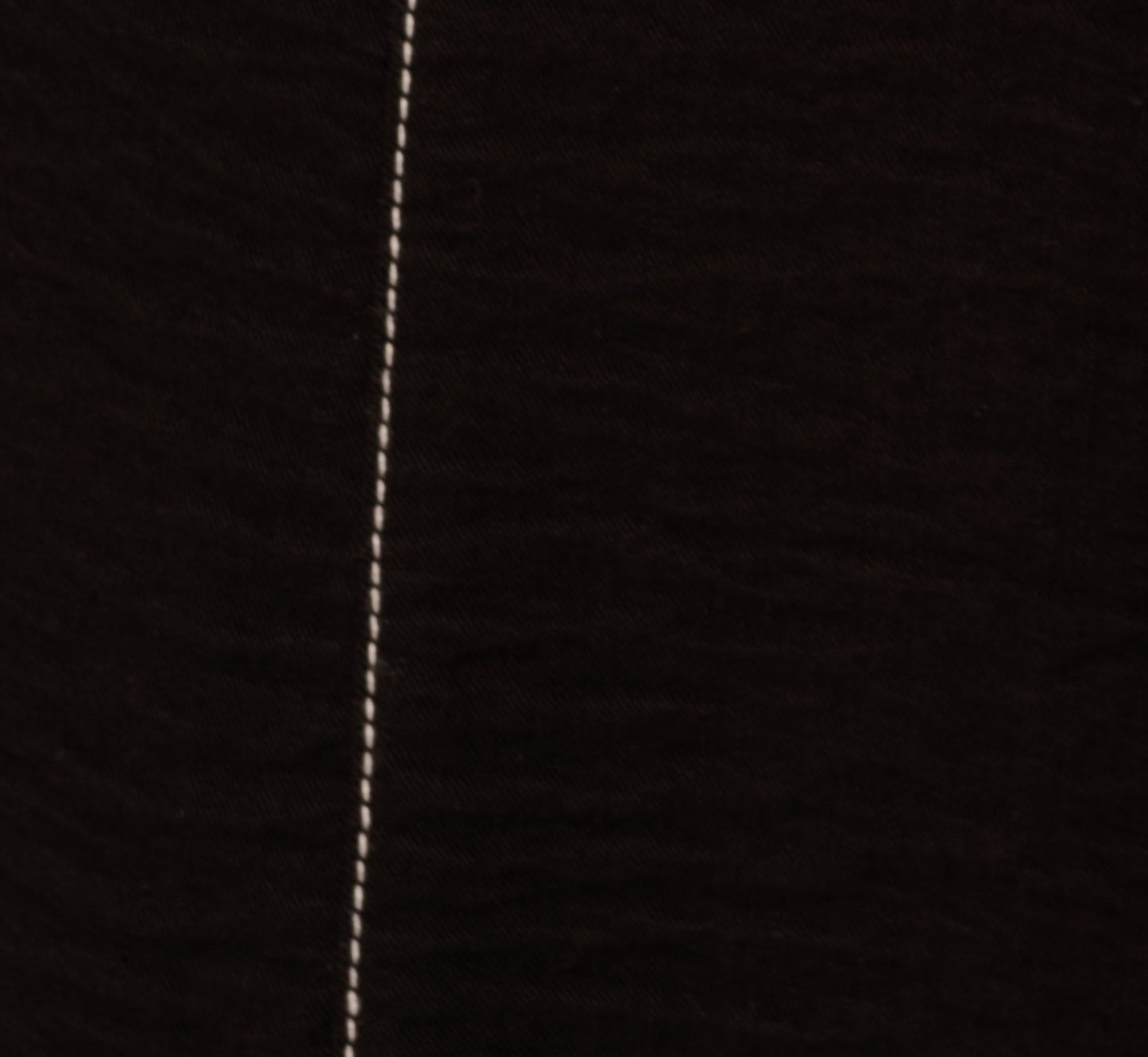 Contrast Stitching Crinkle Midi Pant In Black Ivory