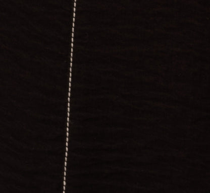 Contrast Stitching Crinkle Midi Pant In Black Ivory