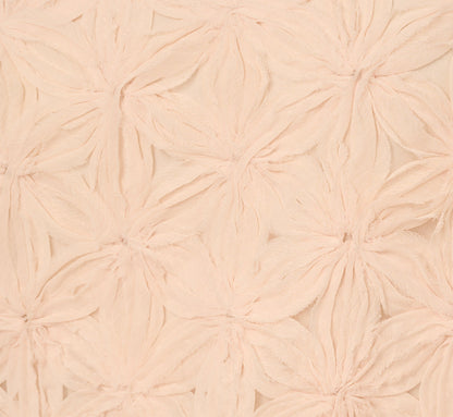 Short Sleeve Floral Crochet Texture Top In Sand Dollar