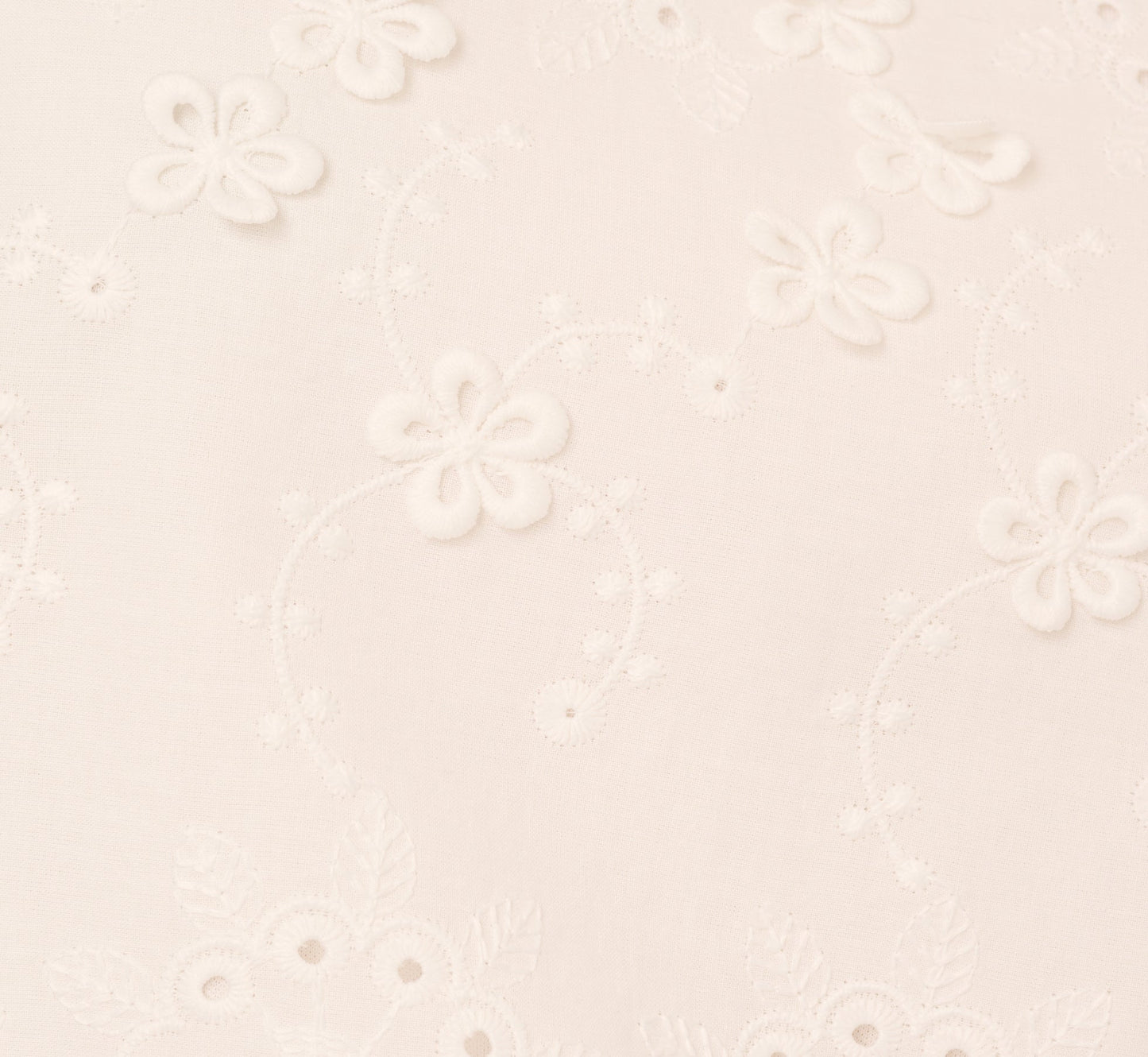 Short Sleeve 3D Eyelet Top In White