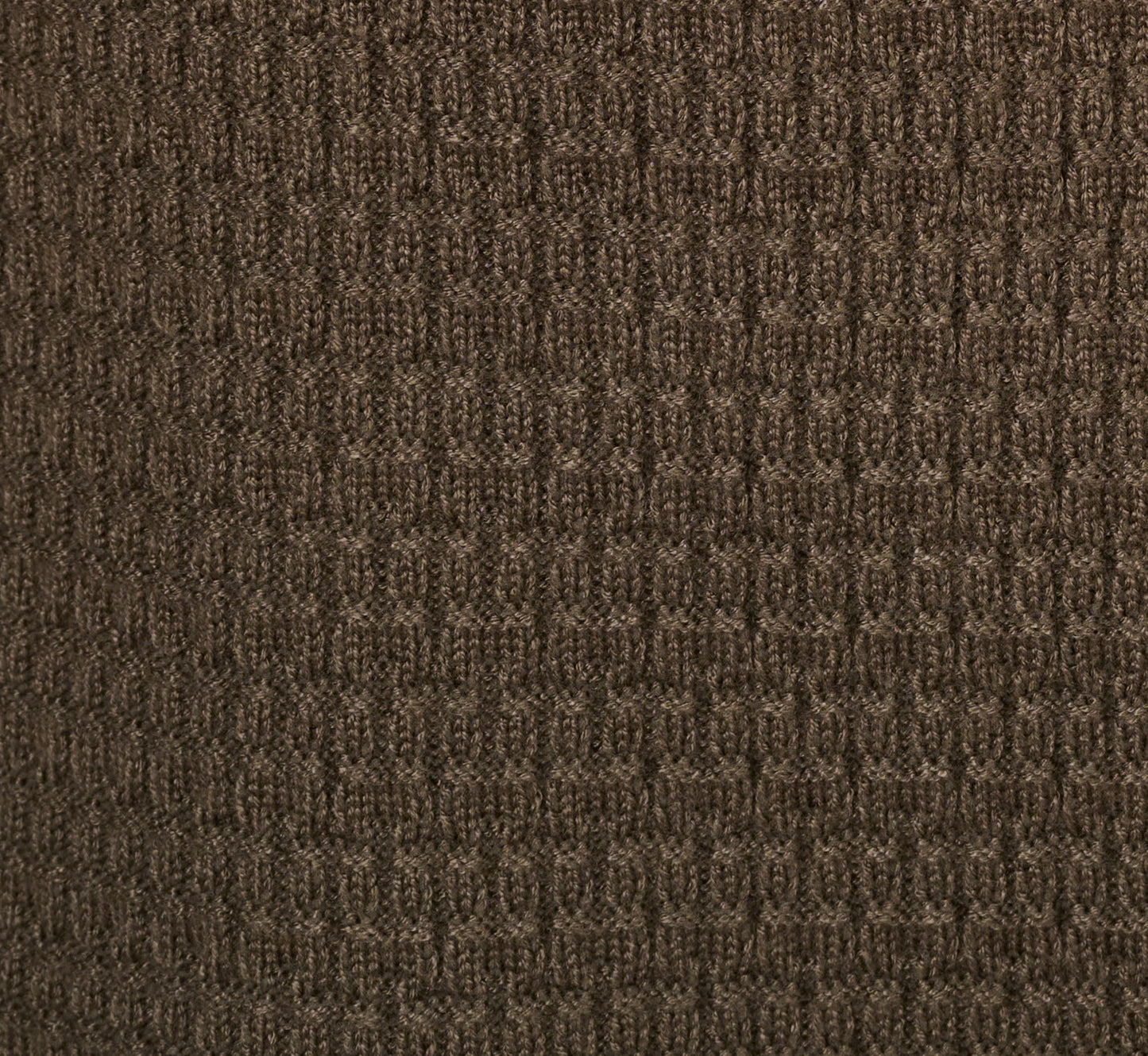 Three Quarter Sleeve Waffle Knit Short Dress In Fatigue