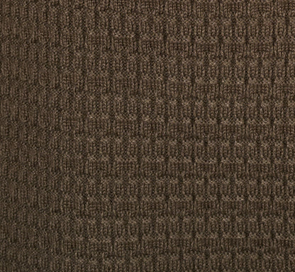 Three Quarter Sleeve Waffle Knit Short Dress In Fatigue