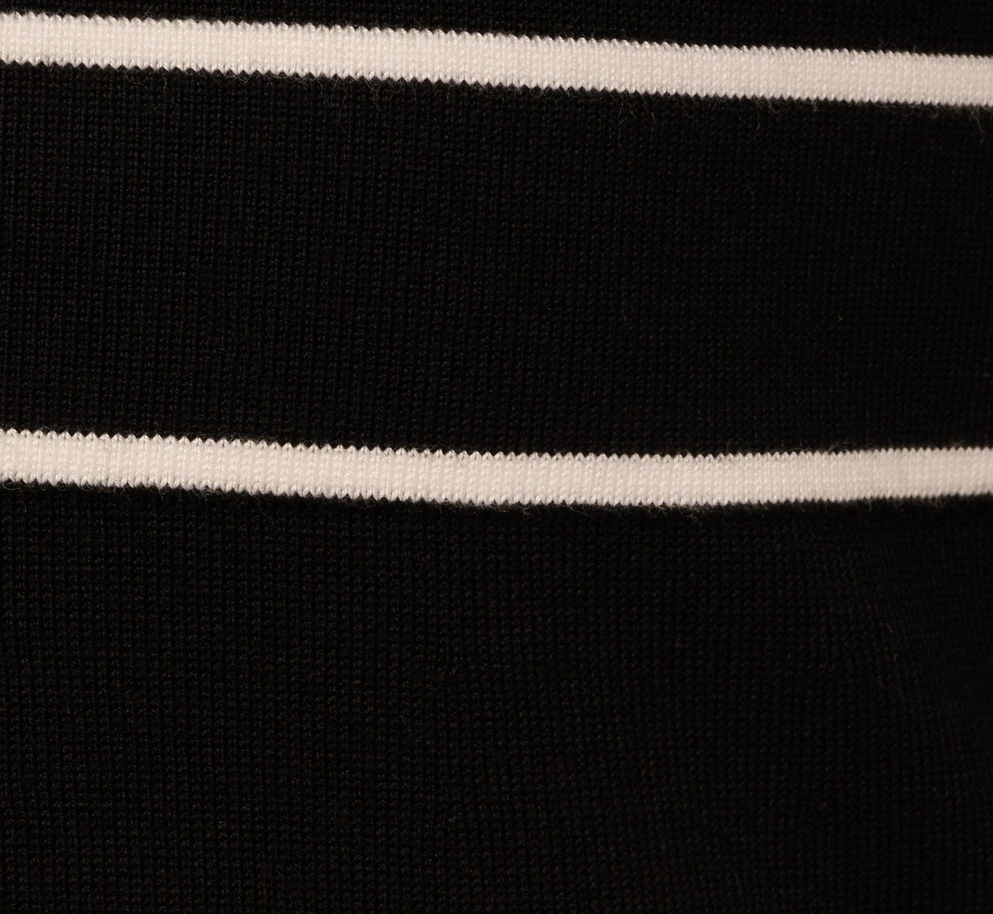 Long Sleeve Contrast Tipped Sweater Dress In Black Ivory