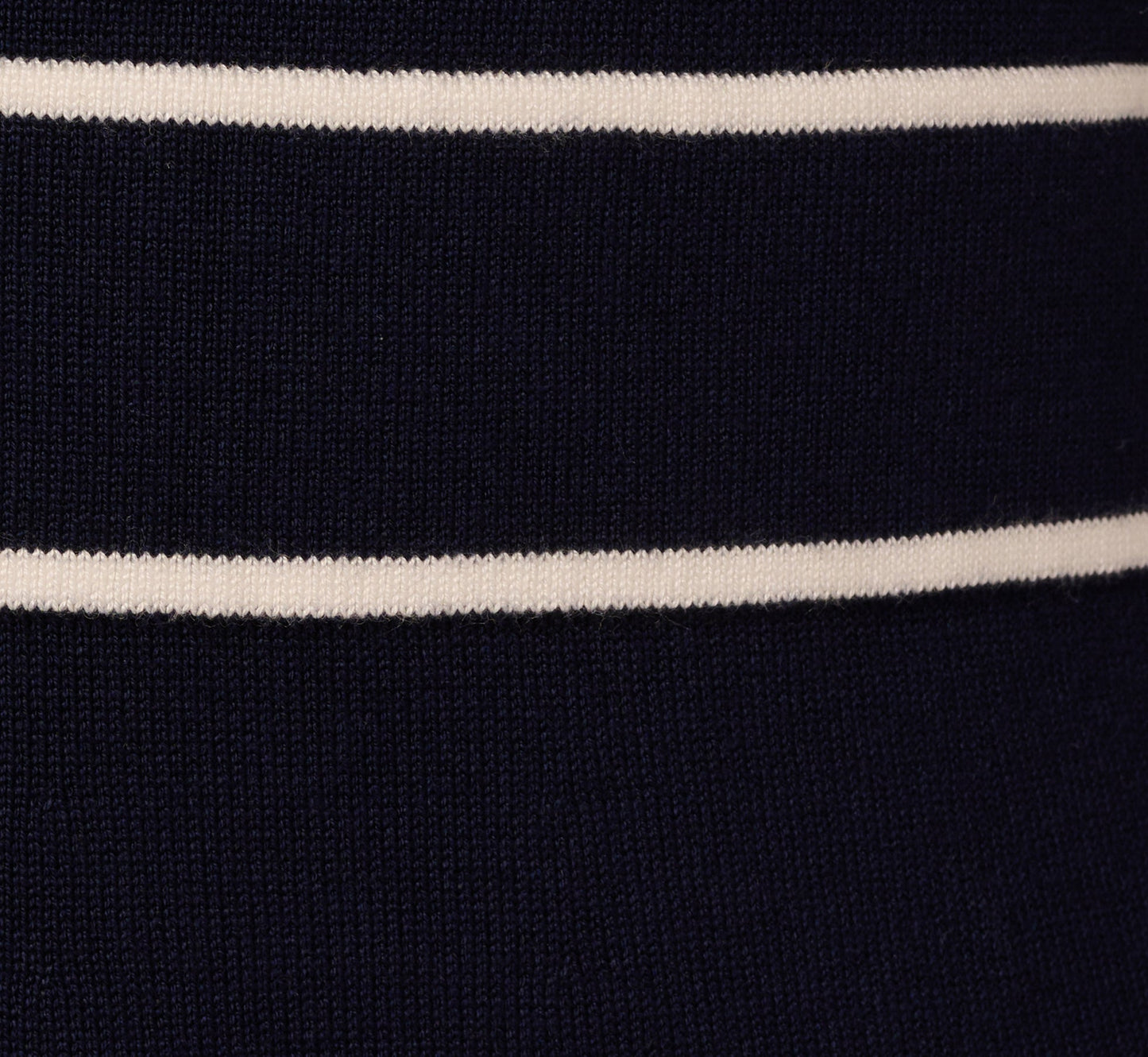 Long Sleeve Contrast Tipped Sweater Dress In Blue Moon Ivory