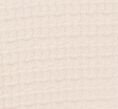 Short Sleeve Waffle Weave Polo Shirt In Ivory